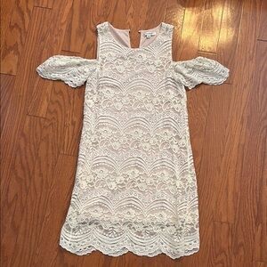 Francesca's Cream Lace Dress